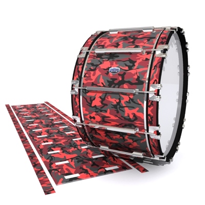 Dynasty Custom Elite Bass Drum Slip - Red Slate Traditional Camouflage (Red)