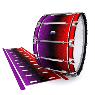 Dynasty Custom Elite Bass Drum Slip - Rosso Galaxy Fade (Red) (Purple)