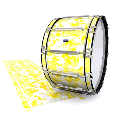 Dynasty Custom Elite Bass Drum Slip - Solar Blizzard Traditional Camouflage (Yellow)