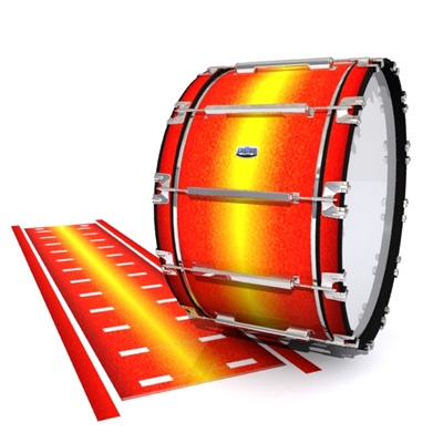 Dynasty Custom Elite Bass Drum Slip - Sunfire (Orange) (Yellow)