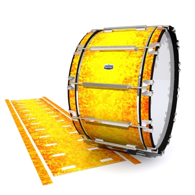 Dynasty Custom Elite Bass Drum Slip - Sunleaf (Orange) (Yellow)