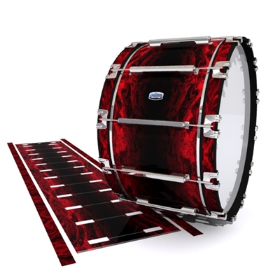 Dynasty Custom Elite Bass Drum Slip - Volcano GEO Marble Fade (Red)