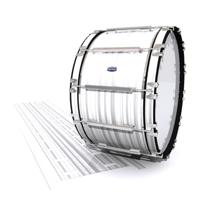 Dynasty Custom Elite Bass Drum Slip - White Horizon Stripes (Neutral)