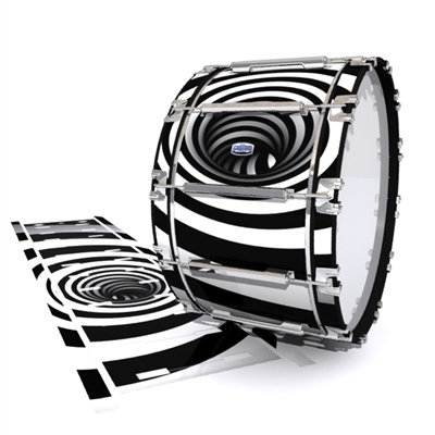 Dynasty Custom Elite Bass Drum Slip - White Vortex Illusion (Themed)