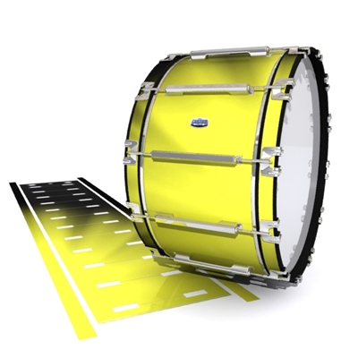 Dynasty Custom Elite Bass Drum Slip - Yellow Light Rays (Themed)