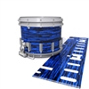 Dynasty DFX 1st Gen. Snare Drum Slip  - Chaos Brush Strokes Blue and Black (Blue)