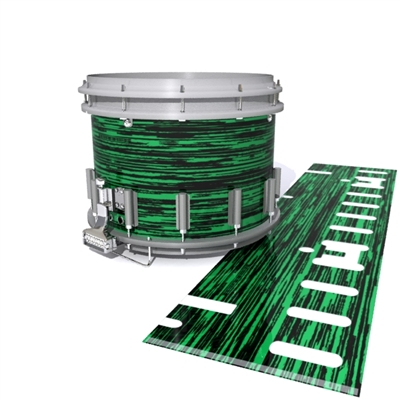Dynasty DFX 1st Gen. Snare Drum Slip  - Chaos Brush Strokes Green and Black (Green)