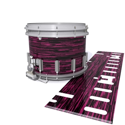 Dynasty DFX 1st Gen. Snare Drum Slip  - Chaos Brush Strokes Maroon and Black (Red)