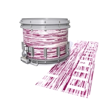 Dynasty DFX 1st Gen. Snare Drum Slip  - Chaos Brush Strokes Maroon and White (Red)