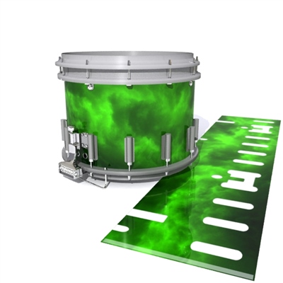 Dynasty DFX 1st Gen. Snare Drum Slip - Green Smokey Clouds (Themed)
