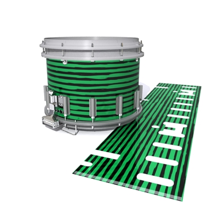 Dynasty DFX 1st Gen. Snare Drum Slip  - Lateral Brush Strokes Green and Black (Green)