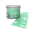 Dynasty DFX 1st Gen. Snare Drum Slip  - Lateral Brush Strokes Green and White (Green)