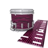 Dynasty DFX 1st Gen. Snare Drum Slip  - Lateral Brush Strokes Maroon and Black (Red)