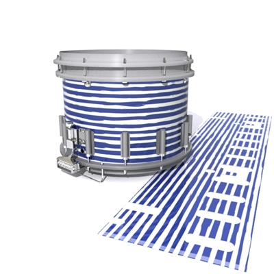 Dynasty DFX 1st Gen. Snare Drum Slip  - Lateral Brush Strokes Navy Blue and White (Blue)