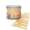 Dynasty DFX 1st Gen. Snare Drum Slip  - Lateral Brush Strokes Orange and White (Orange)