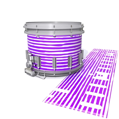 Dynasty DFX 1st Gen. Snare Drum Slip  - Lateral Brush Strokes Purple and White (Purple)