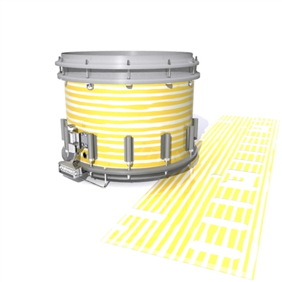 Dynasty DFX 1st Gen. Snare Drum Slip  - Lateral Brush Strokes Yellow and White (Yellow)