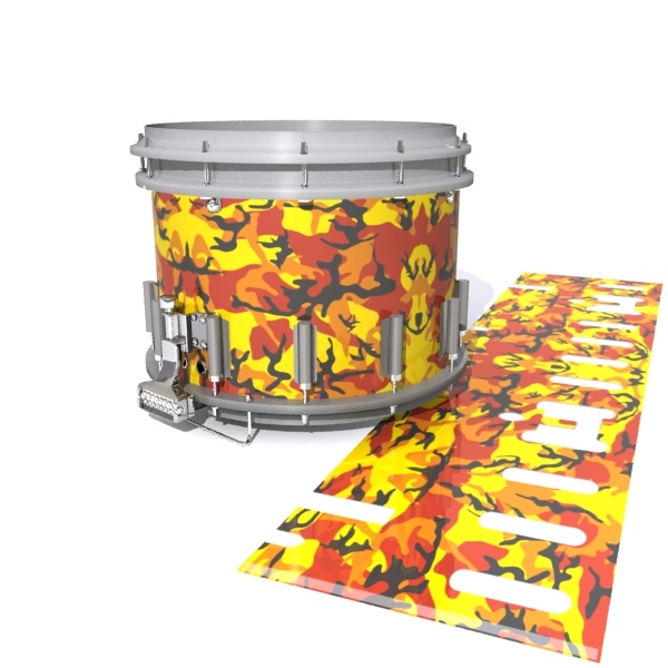Dynasty DFX 1st Gen. Snare Drum Slip - November Fall Traditional Camouflage (Red) (Yellow)