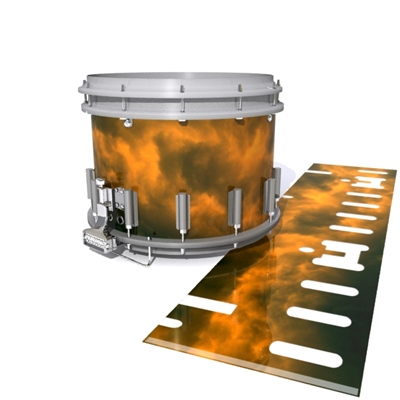 Dynasty DFX 1st Gen. Snare Drum Slip - Orange Smokey Clouds (Themed)