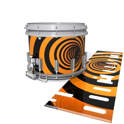 Dynasty DFX 1st Gen. Snare Drum Slip - Orange Vortex Illusion (Themed)2