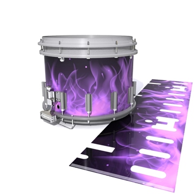 Dynasty DFX 1st Gen. Snare Drum Slip - Purple Flames (Themed)