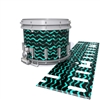 Dynasty DFX 1st Gen. Snare Drum Slip  - Wave Brush Strokes Aqua and Black (Green) (Blue)