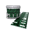 Dynasty DFX 1st Gen. Snare Drum Slip  - Wave Brush Strokes Green and Black (Green)