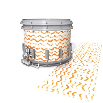 Dynasty DFX 1st Gen. Snare Drum Slip  - Wave Brush Strokes Orange and White (Orange)