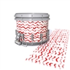 Dynasty DFX 1st Gen. Snare Drum Slip  - Wave Brush Strokes Red and White (Red)