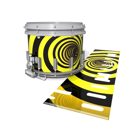 Dynasty DFX 1st Gen. Snare Drum Slip - Yellow Vortex Illusion (Themed)