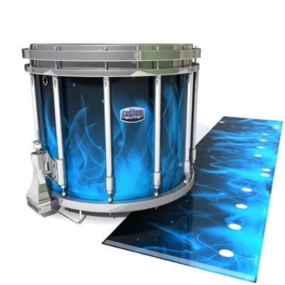Dynasty Custom Elite Snare Drum Slip - Blue Flames (Themed)