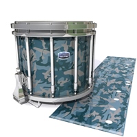 Dynasty Custom Elite Snare Drum Slip - Blue Slate Traditional Camouflage (Blue)