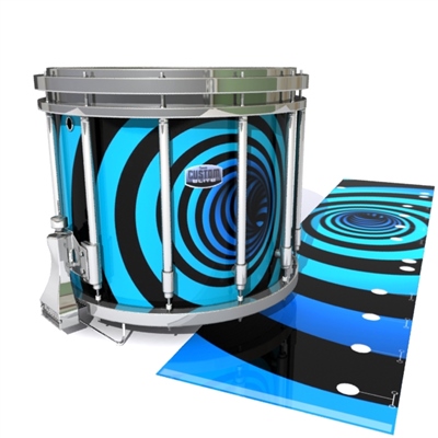Dynasty Custom Elite Snare Drum Slip - Blue Vortex Illusion (Themed)