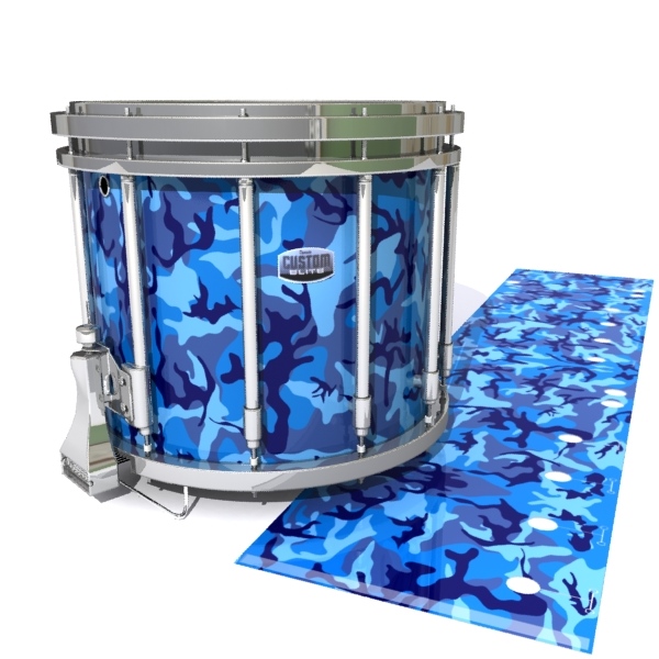 Dynasty Custom Elite Snare Drum Slip - Blue Wing Traditional Camouflage (Blue)