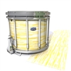 Dynasty Custom Elite Snare Drum Slip - Chaos Brush Strokes Yellow and White (Yellow)