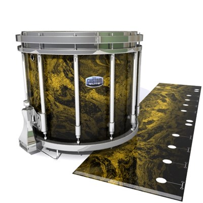 Dynasty Custom Elite Snare Drum Slip - Desert GEO Marble Fade (Yellow)