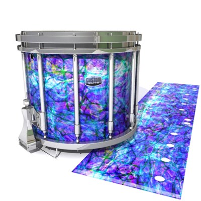 Dynasty Custom Elite Snare Drum Slip - Electro Blue Plasma (Blue) (Purple)