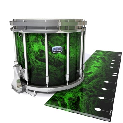 Dynasty Custom Elite Snare Drum Slip - Forest GEO Marble Fade (Green)
