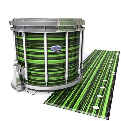 Dynasty Custom Elite Snare Drum Slip - Green Horizon Stripes (Green)
