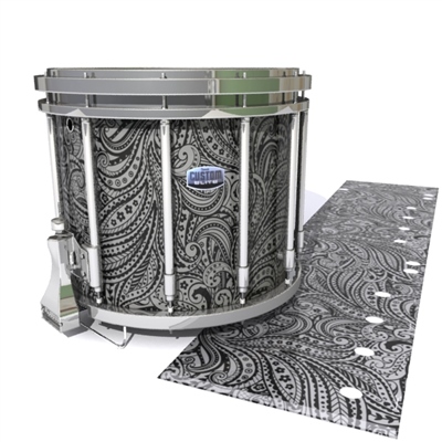 Dynasty Custom Elite Snare Drum Slip - Grey Paisley (Themed)