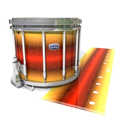 Dynasty Custom Elite Snare Drum Slip - Jupiter Storm (Red) (Yellow)