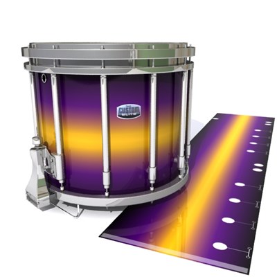 Dynasty Custom Elite Snare Drum Slip - Light Barrier Fade (Purple) (Yellow)