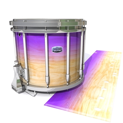 Dynasty Custom Elite Snare Drum Slip - Maple Woodgrain Purple Fade (Purple)