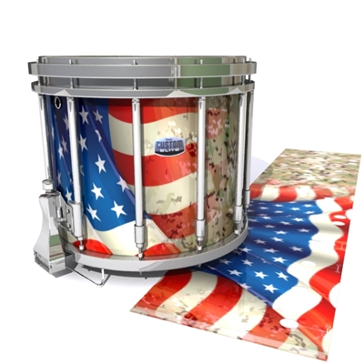 Dynasty Custom Elite Snare Drum Slip - Patriotic Camo Fade