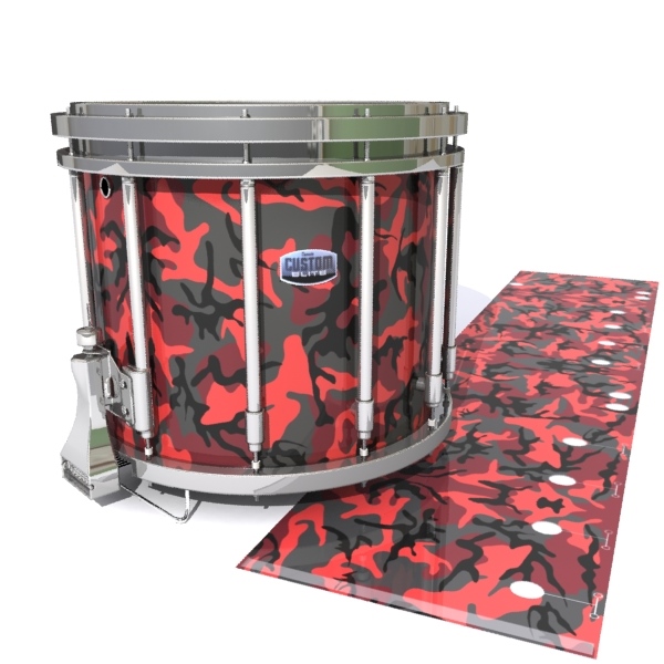 Dynasty Custom Elite Snare Drum Slip - Red Slate Traditional Camouflage (Red)