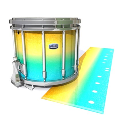 Dynasty Custom Elite Snare Drum Slip - Set Sail (Aqua) (Yellow)