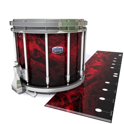 Dynasty Custom Elite Snare Drum Slip - Volcano GEO Marble Fade (Red)