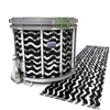 Dynasty Custom Elite Snare Drum Slip - Wave Brush Strokes Black and White (Neutral)