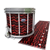 Dynasty Custom Elite Snare Drum Slip - Wave Brush Strokes Red and Black (Red)