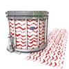 Dynasty Custom Elite Snare Drum Slip - Wave Brush Strokes Red and White (Red)
